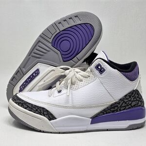 Nike JORDAN 3 Retro Dark Iris PS Sneakers DM0966-105 White 2Y Big Boys Girls